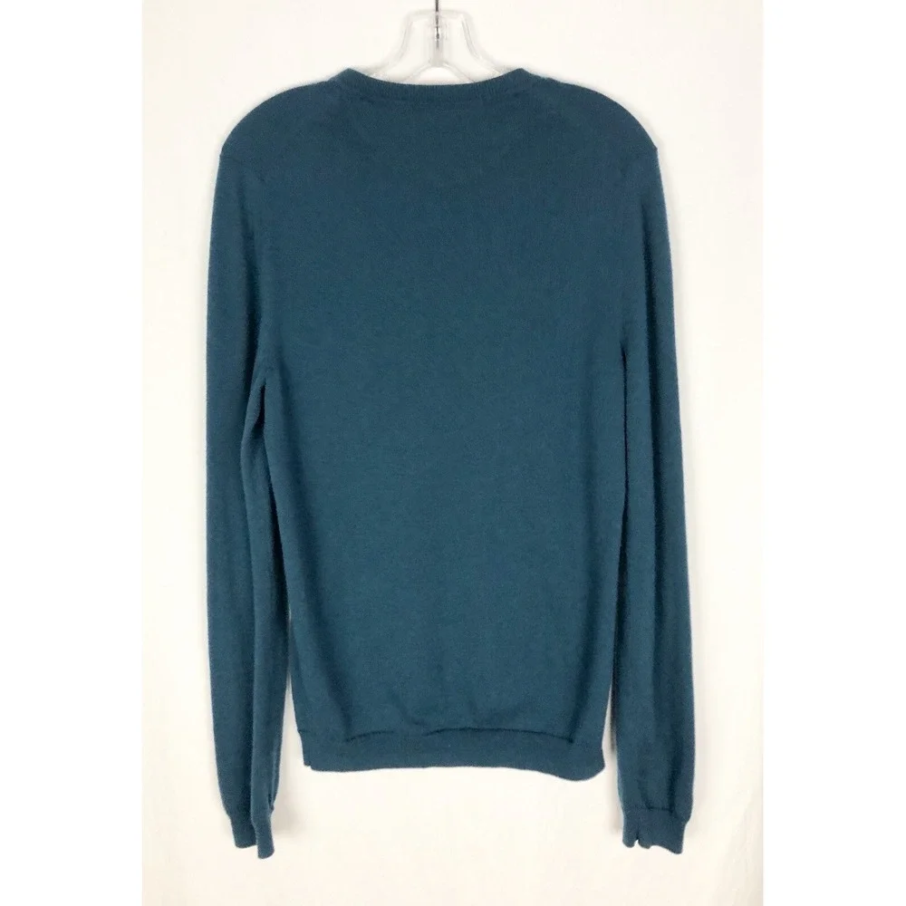 Esprit‎ Blue Long Sleeve V-Neck Knit Sweater Mens Size S 100% merino wool